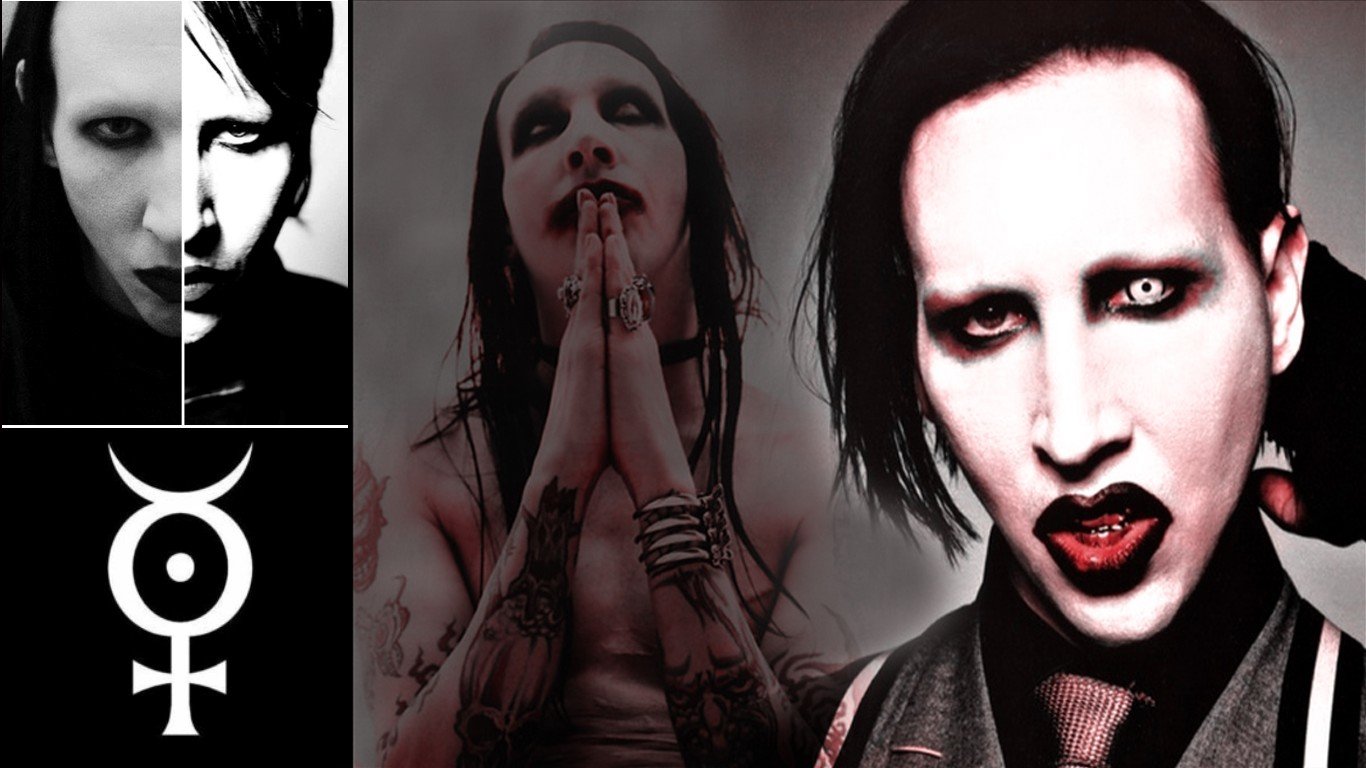 Free download Marilyn Manson background ID:240153 1366x768 laptop for computer