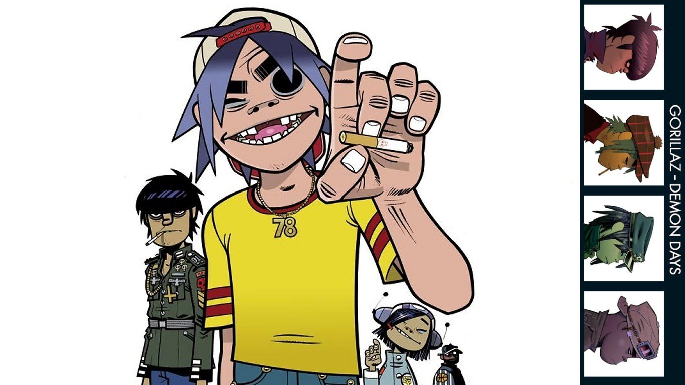 Free download Gorillaz background ID:273517 1366x768 laptop for computer