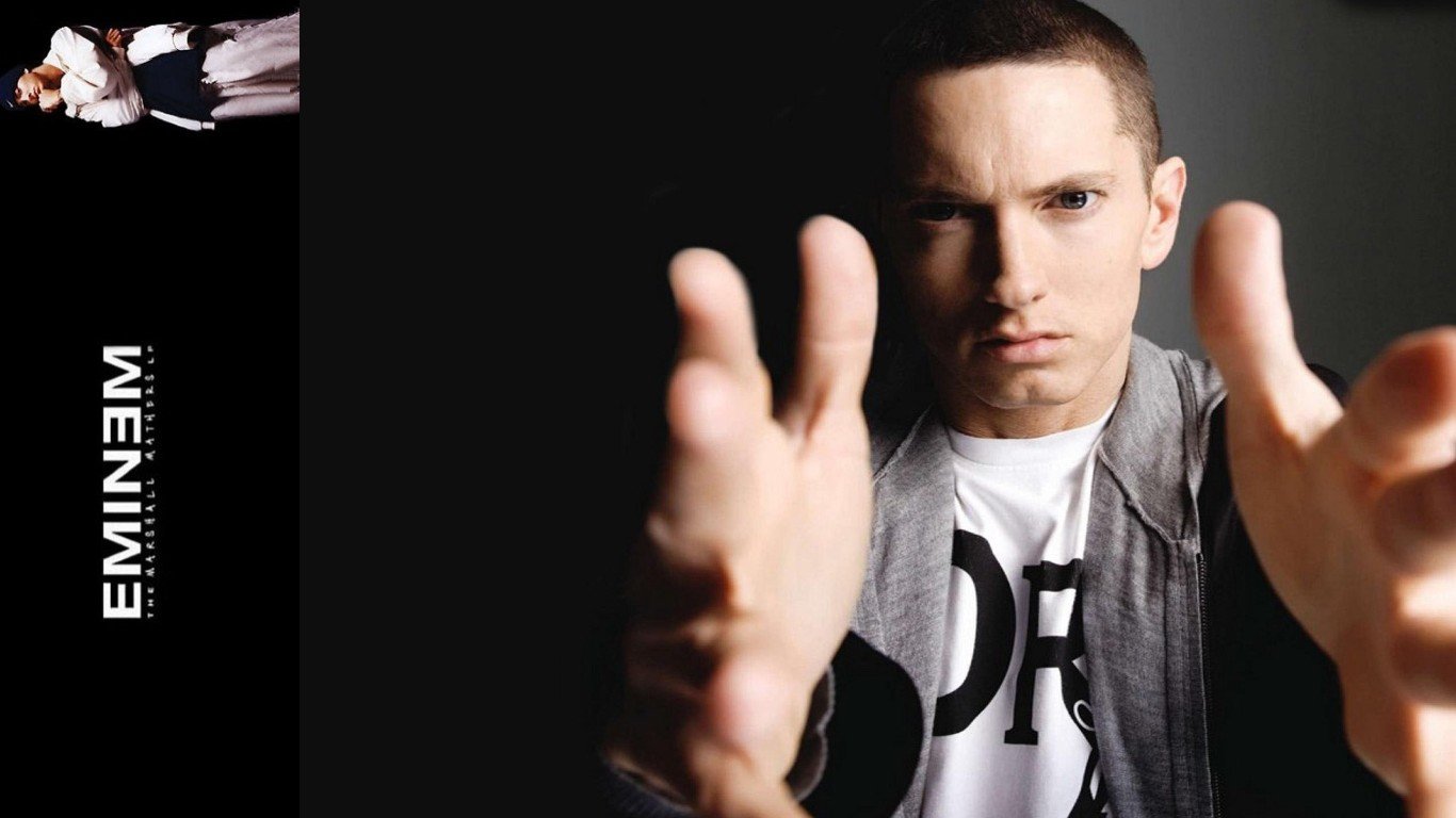Download 1366x768 laptop Eminem PC wallpaper ID:452167 for free