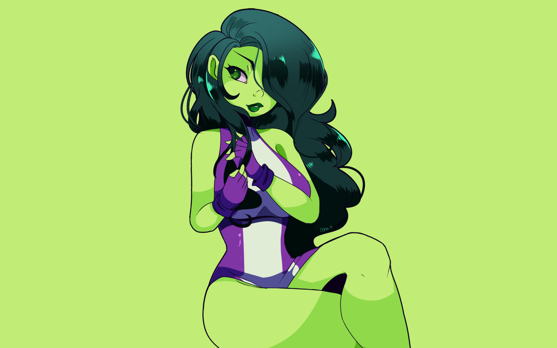 Download hd 1920x1200 She-Hulk computer background ID:162102 for free
