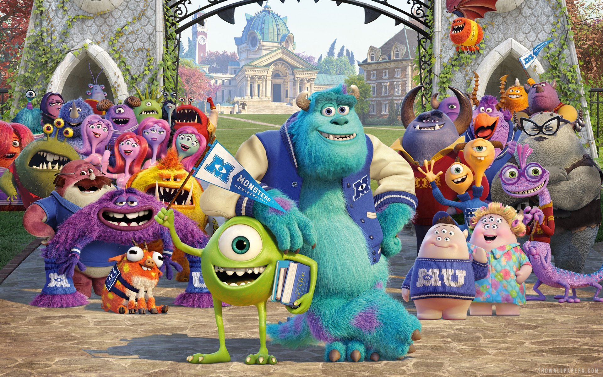 Awesome Monsters, Inc (University) free background ID:83510 for hd 1920x1200 PC