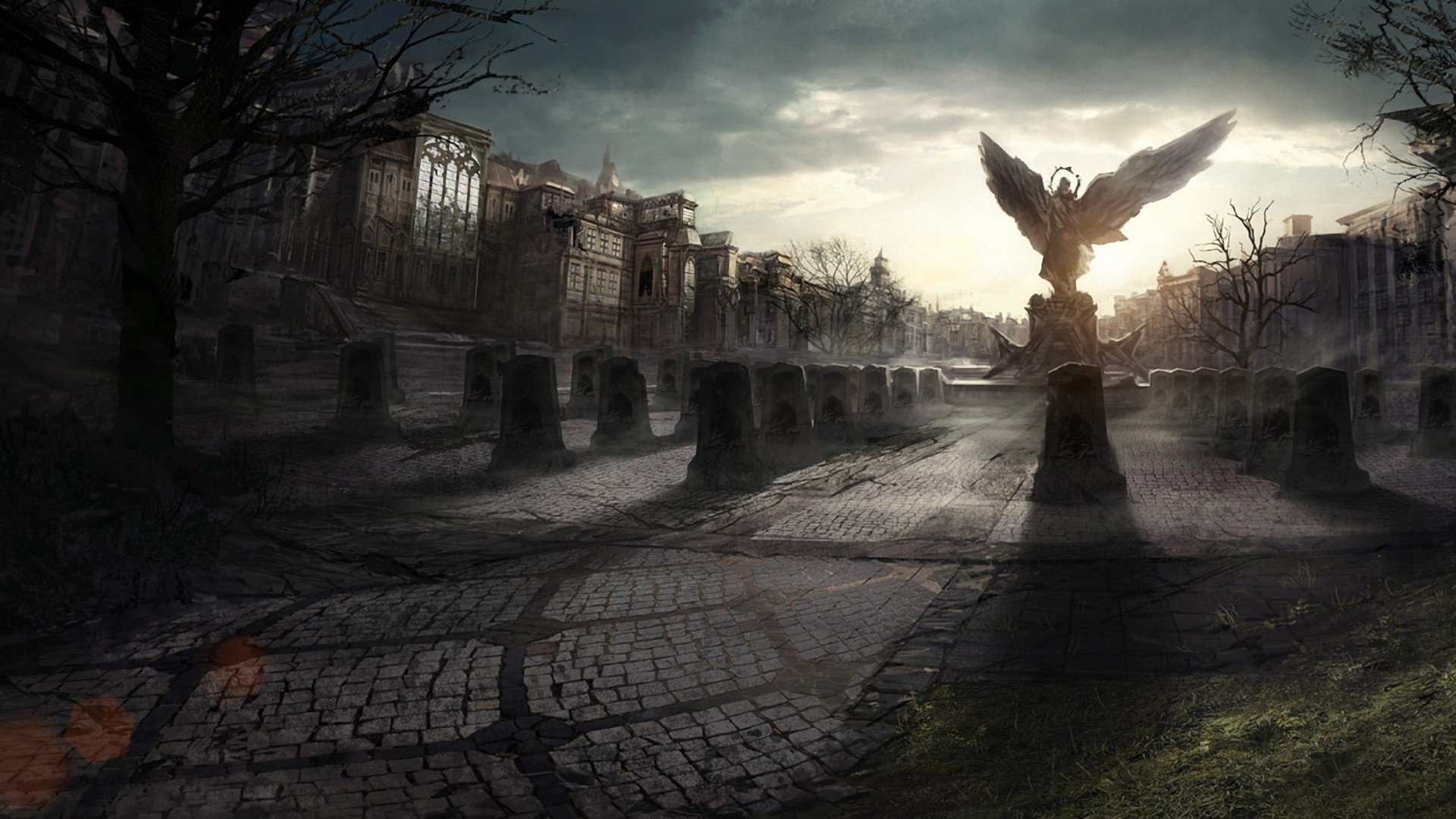 Awesome Dark cemetery free wallpaper ID:318780 for hd 1080p desktop