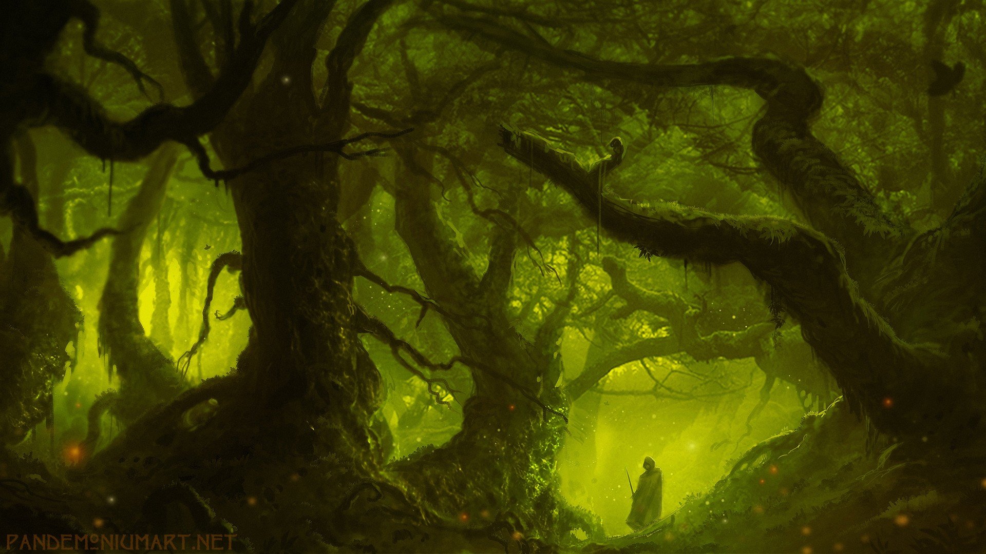 High resolution Fantasy forest hd 1920x1080 background ID:20330 for PC