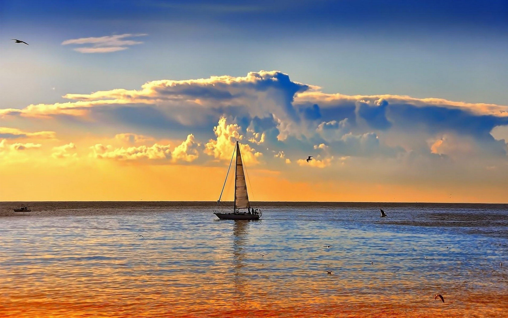 High resolution Sailboat hd 1680x1050 wallpaper ID:484753 for PC