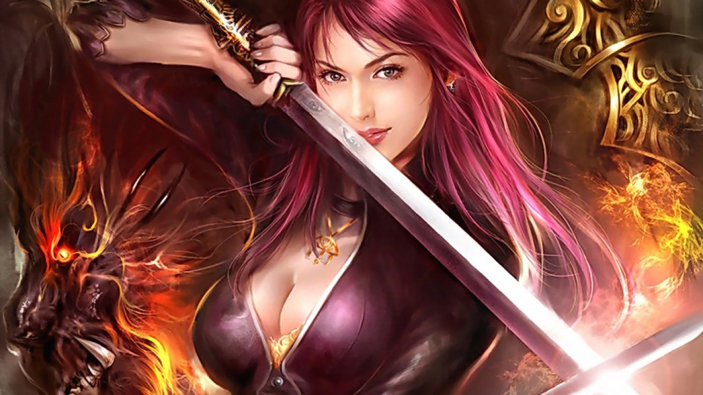 High resolution Fantasy women laptop background ID:342543 for computer