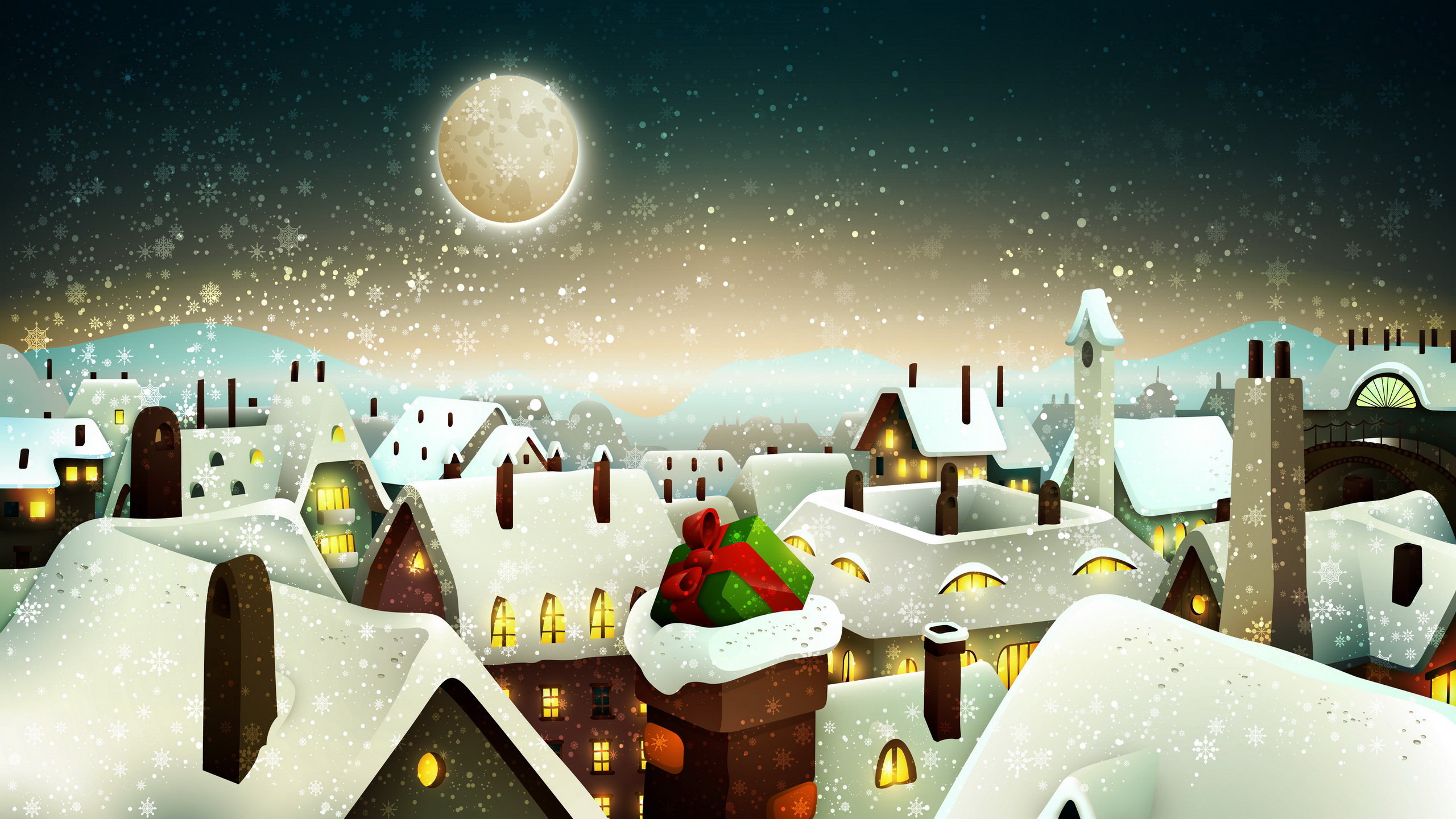 High resolution Christmas hd 2560x1440 background ID:434563 for desktop