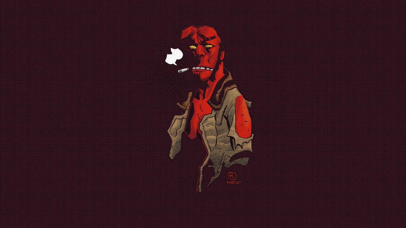 Download 1366x768 laptop Hellboy computer wallpaper ID:397704 for free
