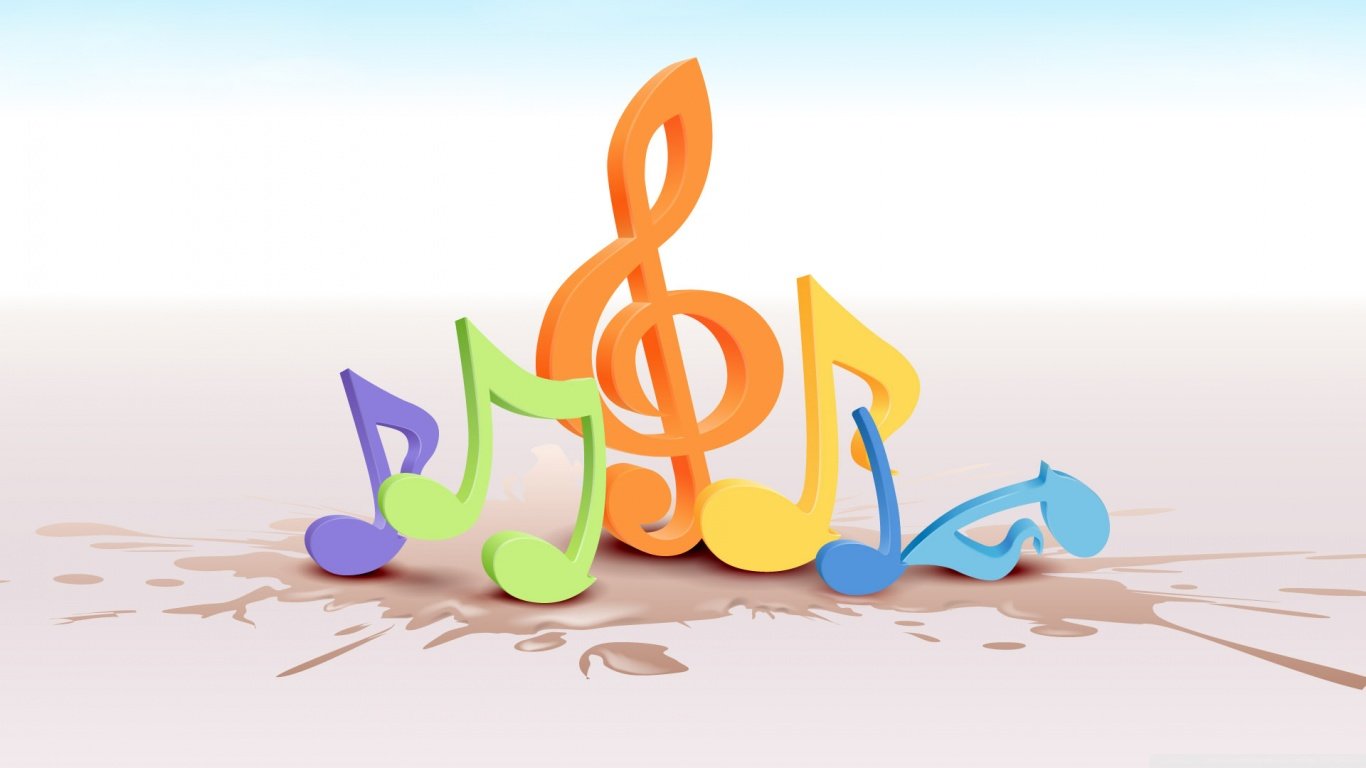 High resolution Musical Notes hd 1366x768 background ID:81645 for PC