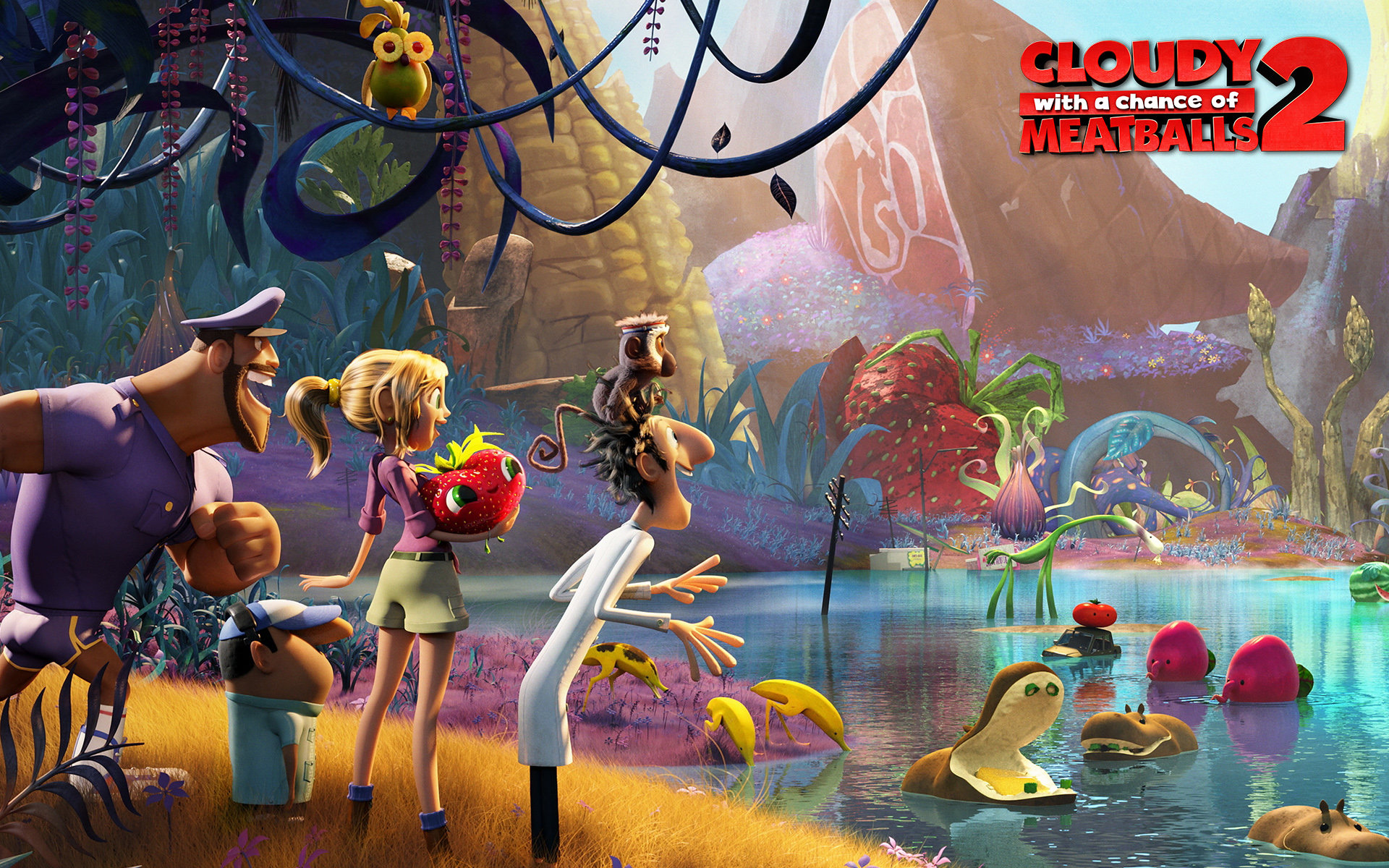 Free download Cloudy With A Chance Of Meatballs 2 background ID:164020 hd 1920x1200 for computer