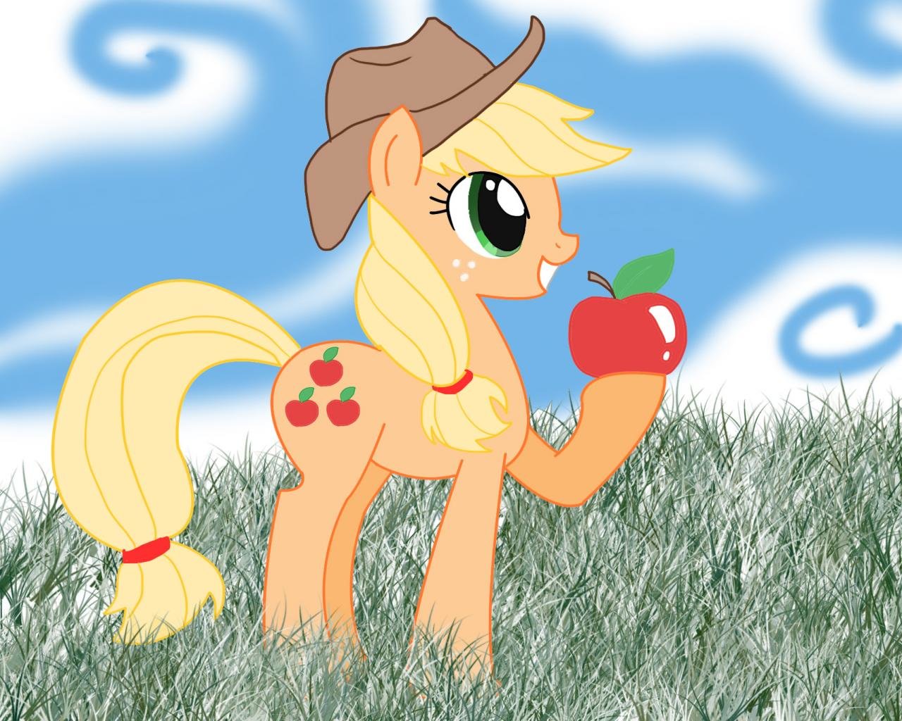 Download hd 1280x1024 Applejack (My Little Pony) PC wallpaper ID:154636 for free