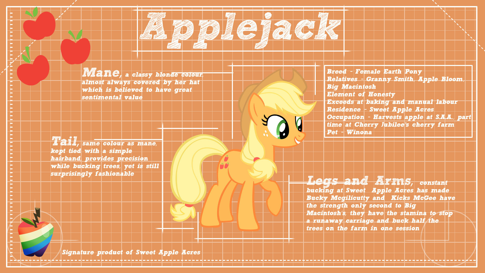 High resolution Applejack (My Little Pony) hd 1920x1080 background ID:154441 for desktop