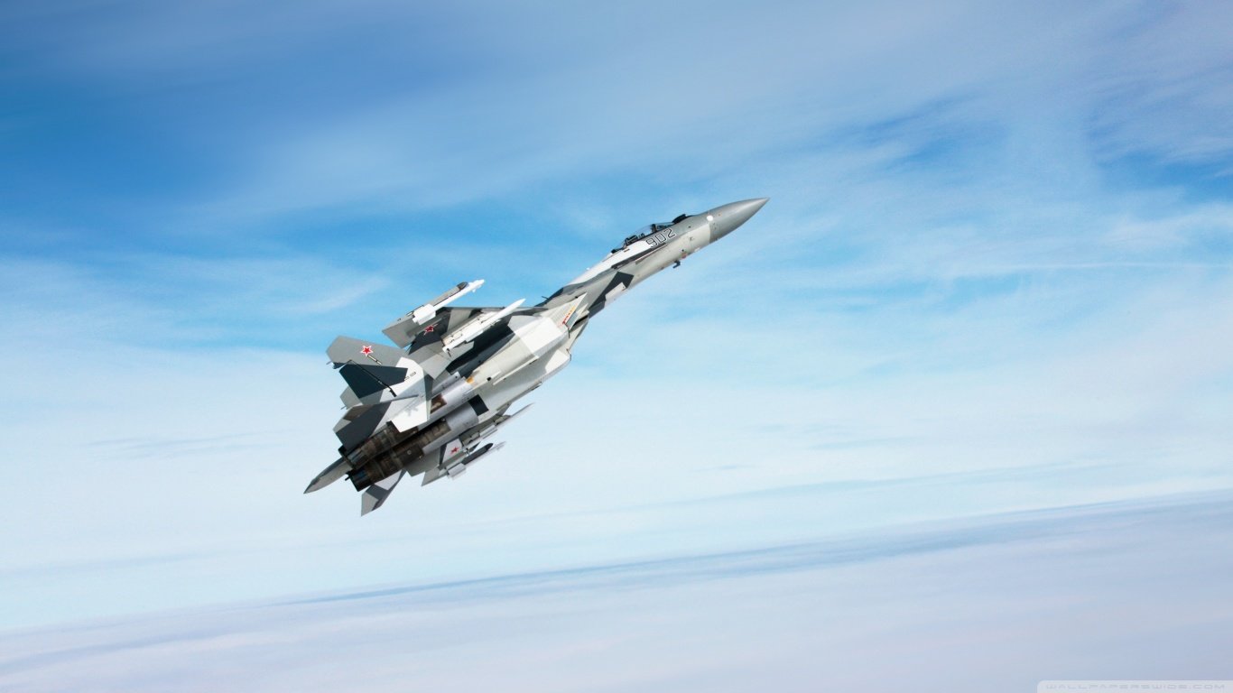 Awesome Sukhoi Su-35 free wallpaper ID:187526 for 1366x768 laptop PC