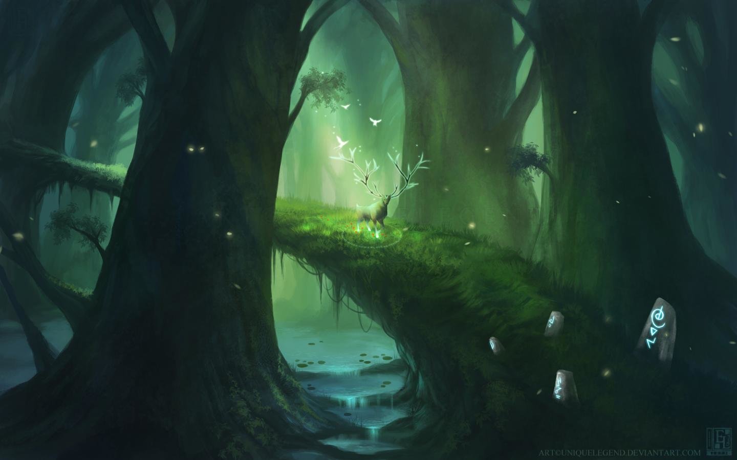 Free download Fantasy forest background ID:20376 hd 1440x900 for PC