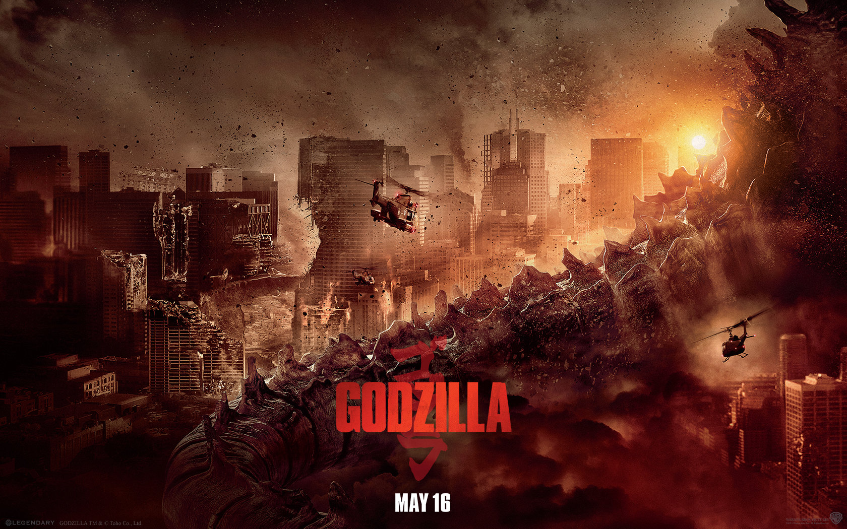 Download hd 1680x1050 Godzilla (2014) desktop background ID:315652 for free