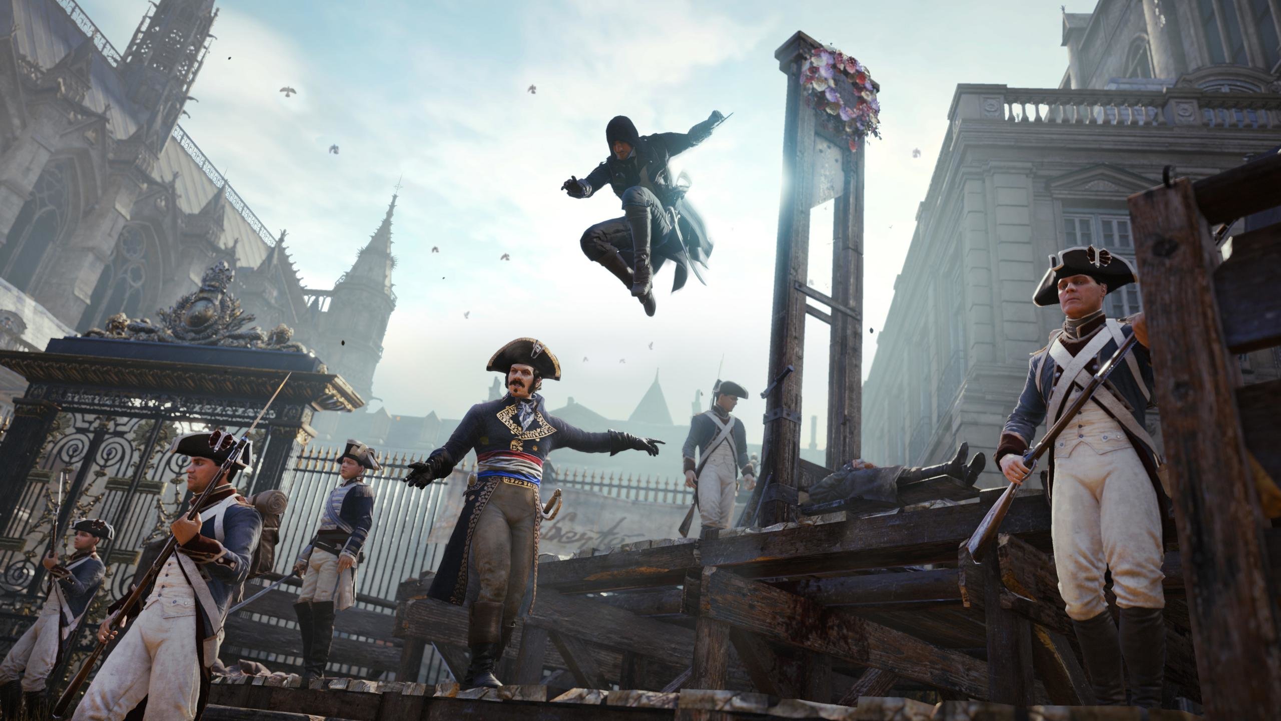 Download hd 2560x1440 Assassin's Creed: Unity computer background ID:229473 for free