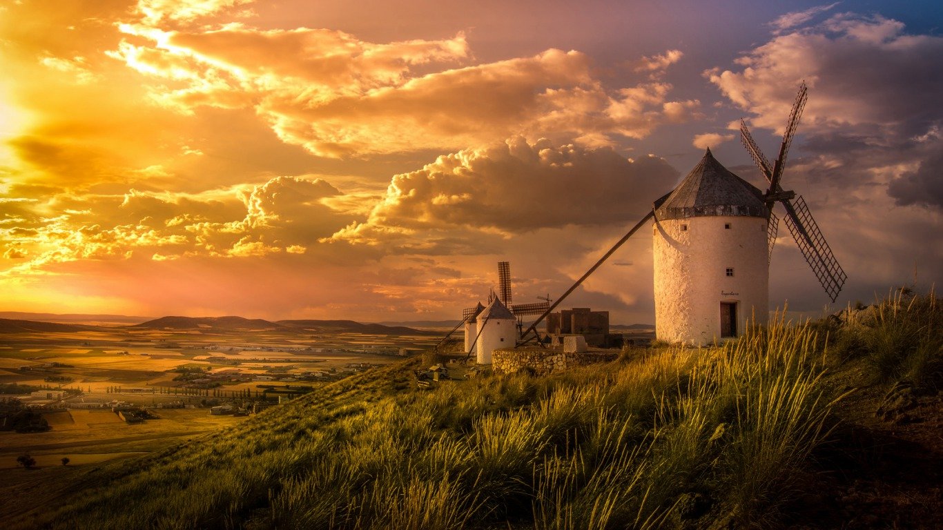 Download 1366x768 laptop Windmill PC wallpaper ID:482516 for free