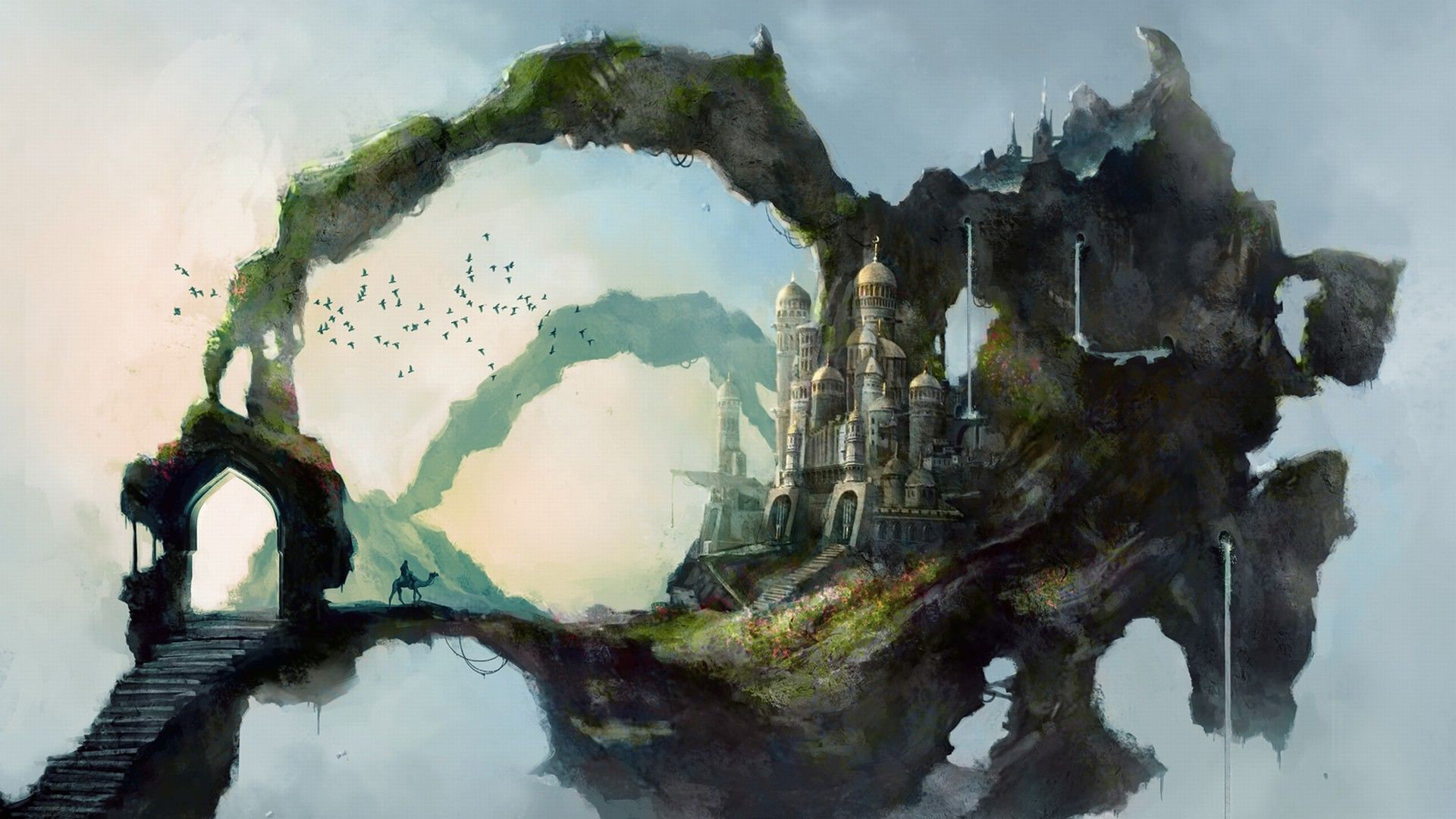 Free download Fantasy castle background ID:236582 hd 1080p for PC