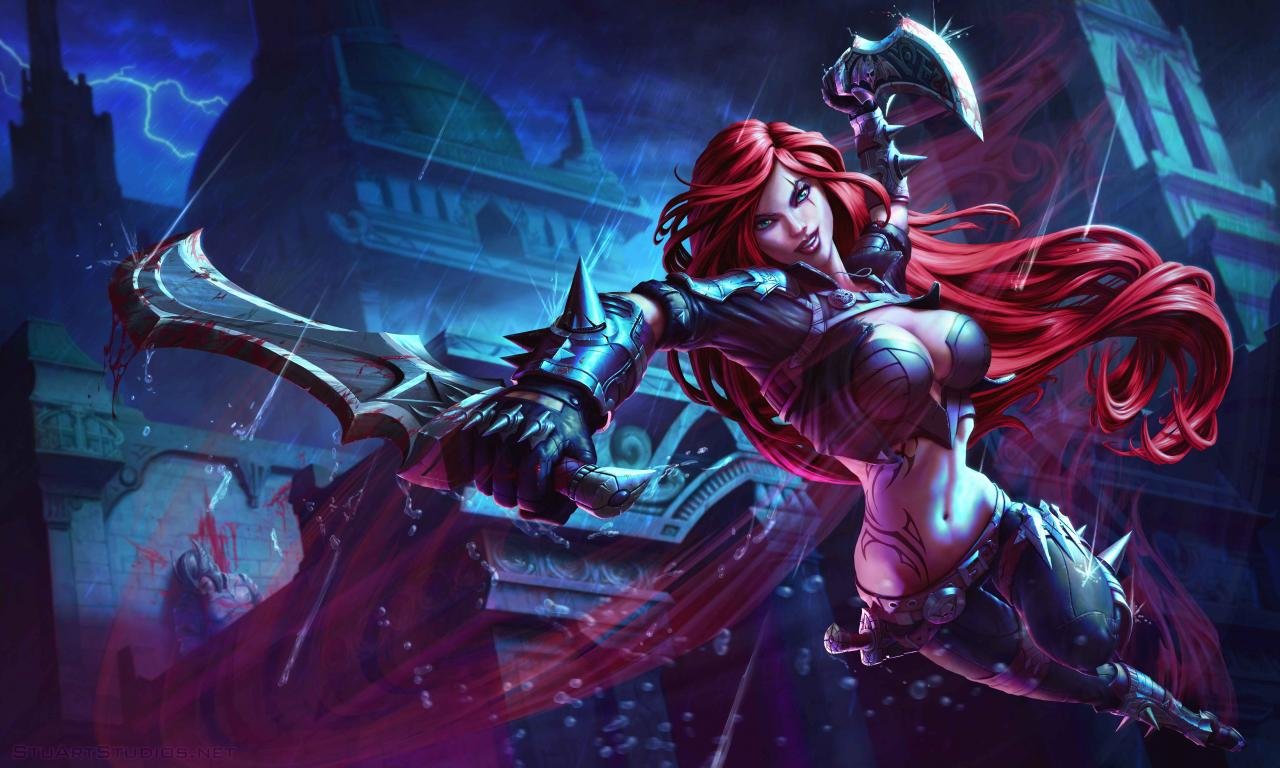 Free download Katarina (League Of Legends) wallpaper ID:170942 hd 1280x768 for PC