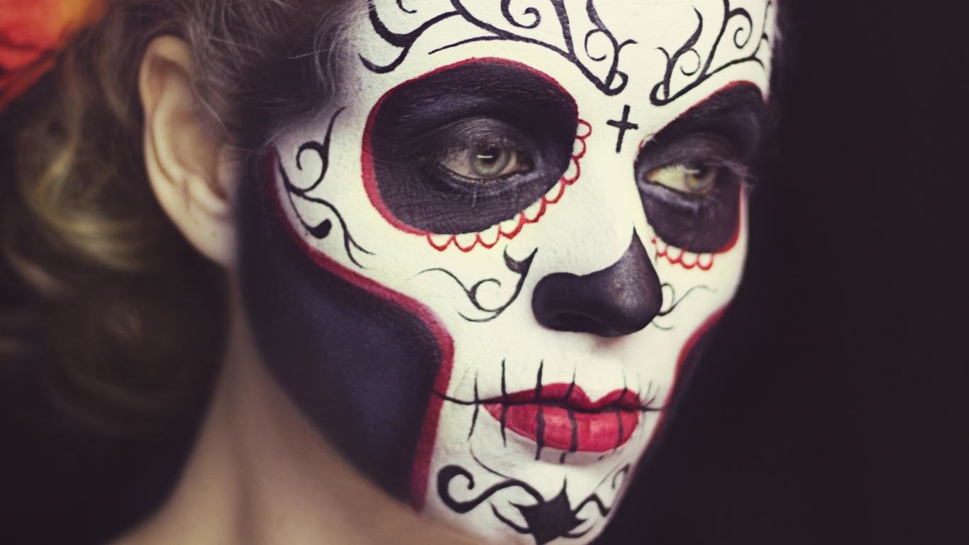 Awesome Sugar Skull free background ID:497656 for 1366x768 laptop desktop
