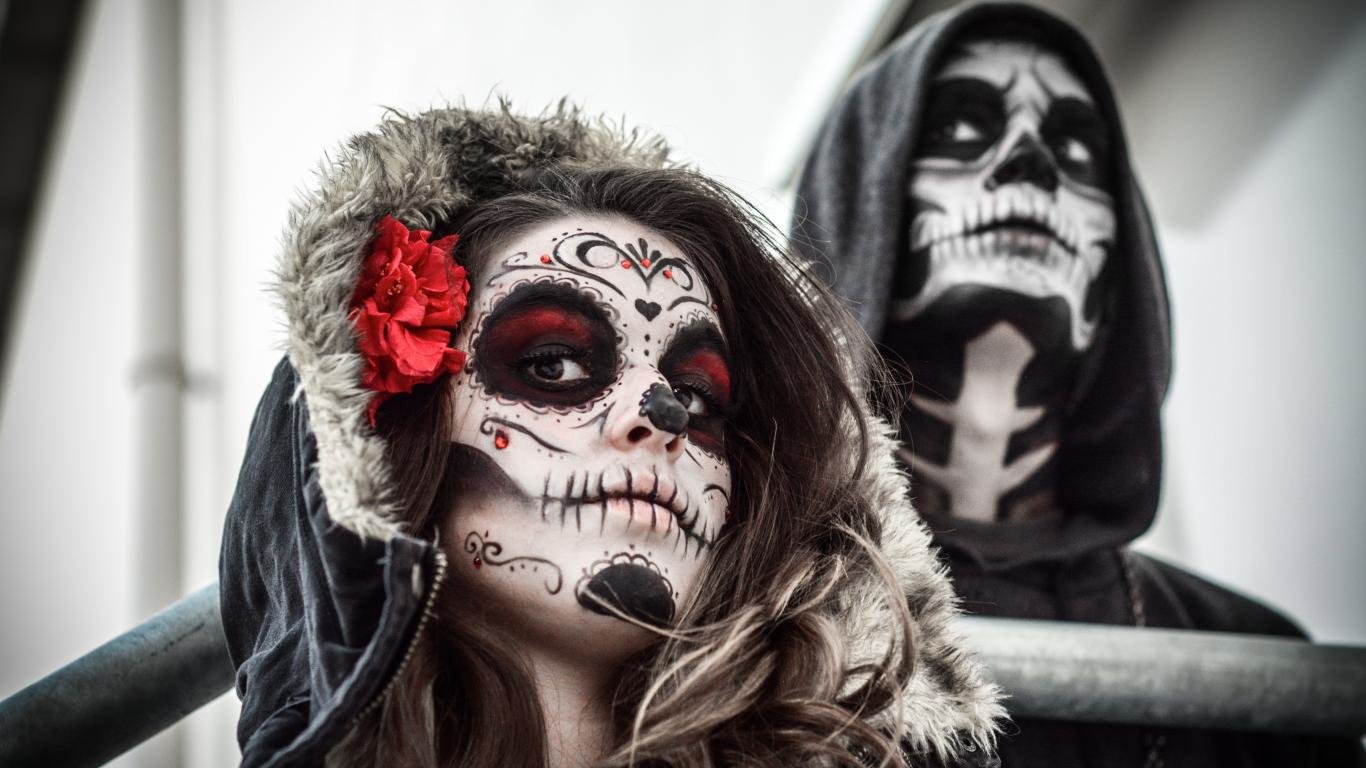 Free download Sugar Skull background ID:497658 hd 1366x768 for PC