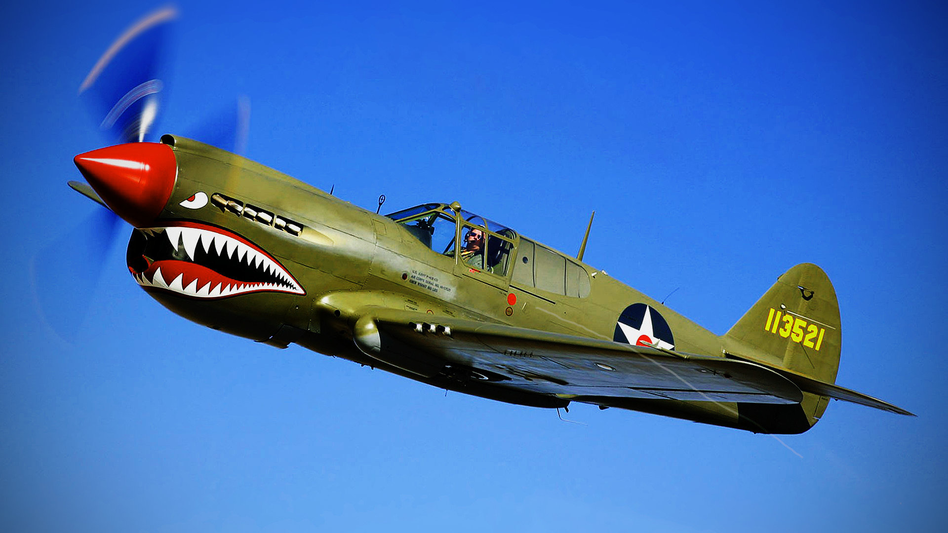 Download hd 1920x1080 Curtiss P-40 Warhawk desktop wallpaper ID:432065 for free