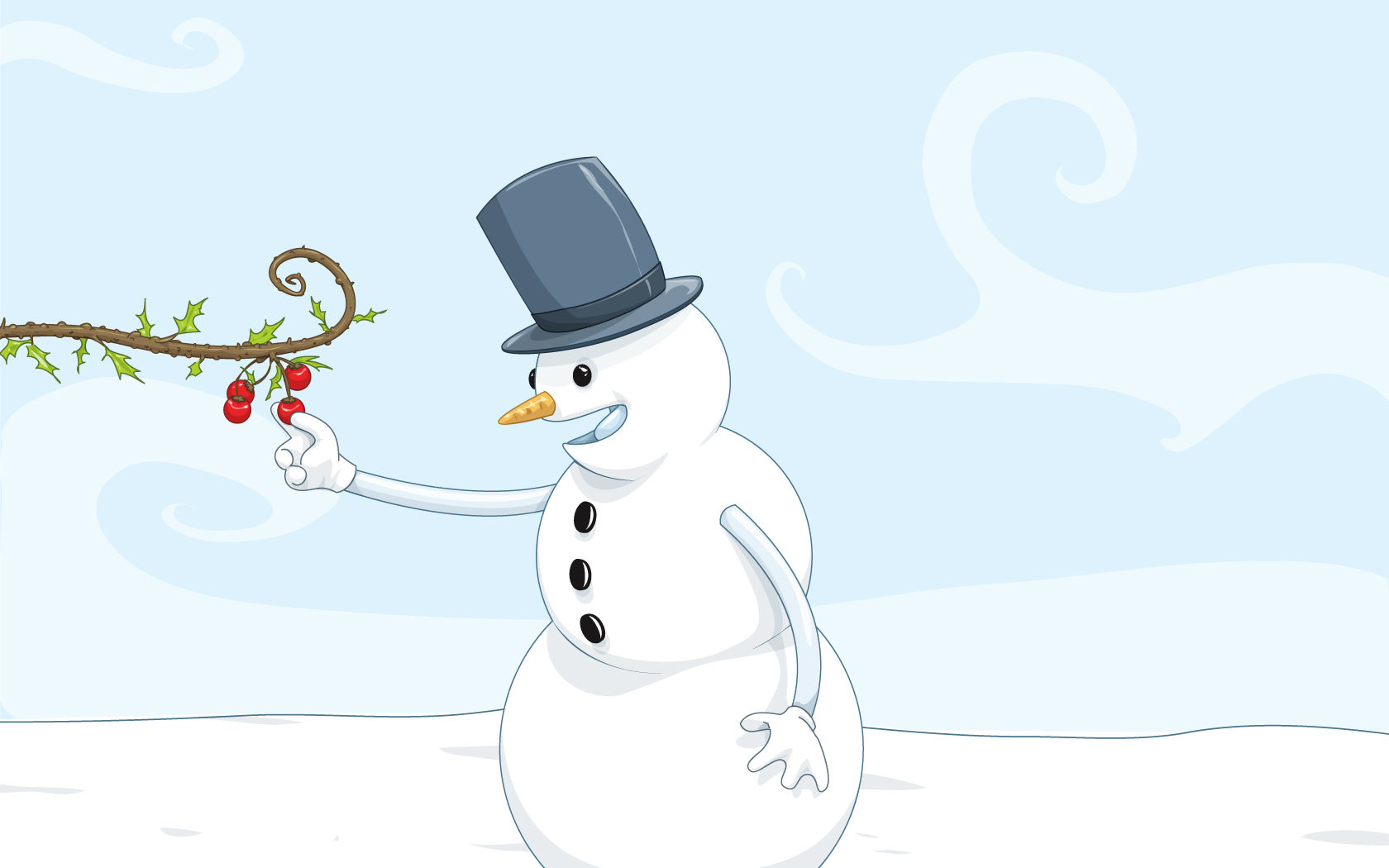 Free download Snowman background ID:115511 hd 1680x1050 for desktop