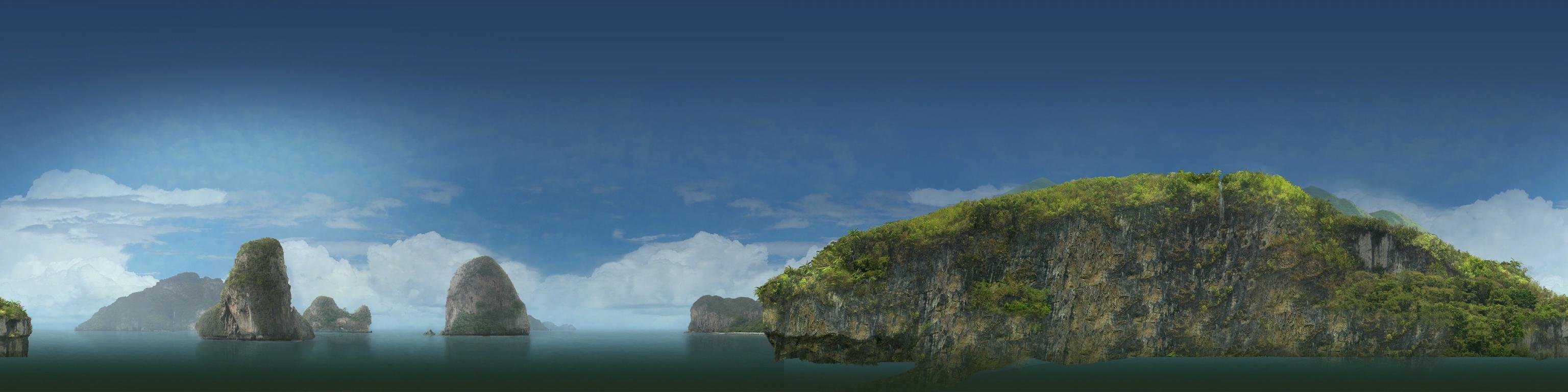 Free download Tomb Raider: Underworld wallpaper ID:378296 triple screen 3072x768 for PC
