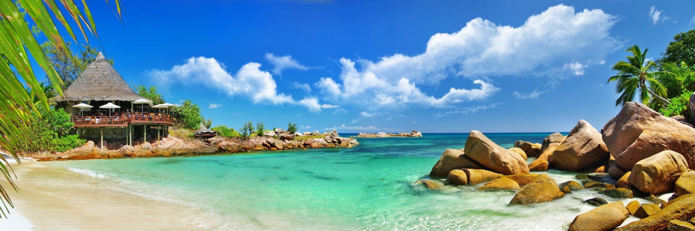 Download dual screen 2304x768 Tropical computer background ID:319932 for free