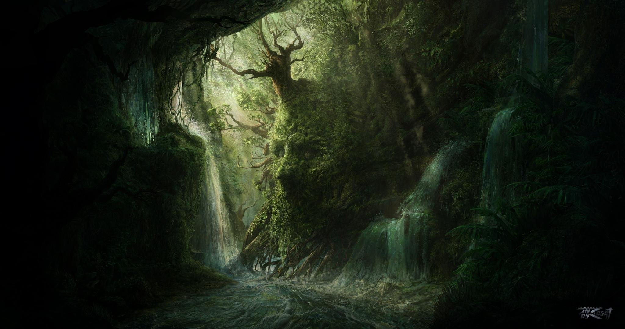 Awesome Fantasy forest free wallpaper ID:20349 for hd 2048x1080 computer
