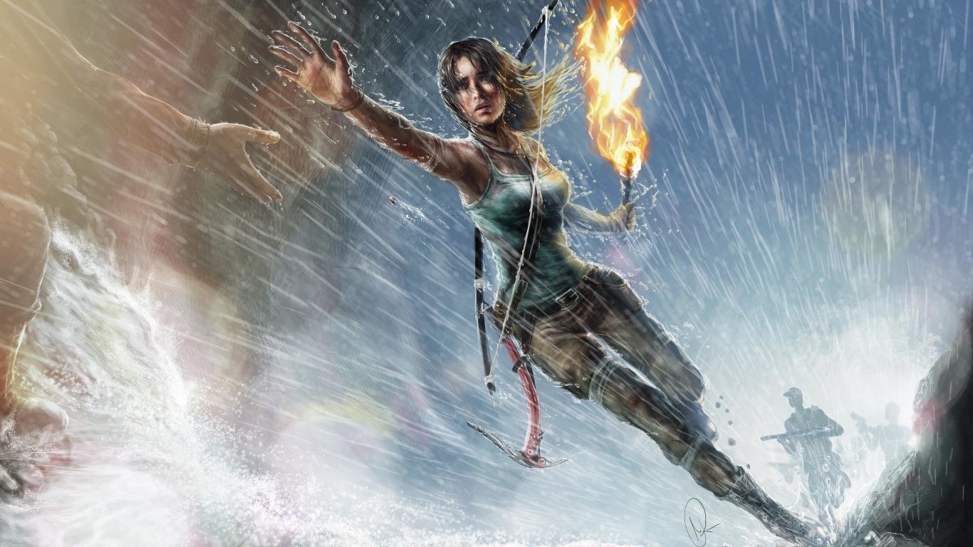 Download 1366x768 laptop Tomb Raider (Lara Croft) PC background ID:437206 for free