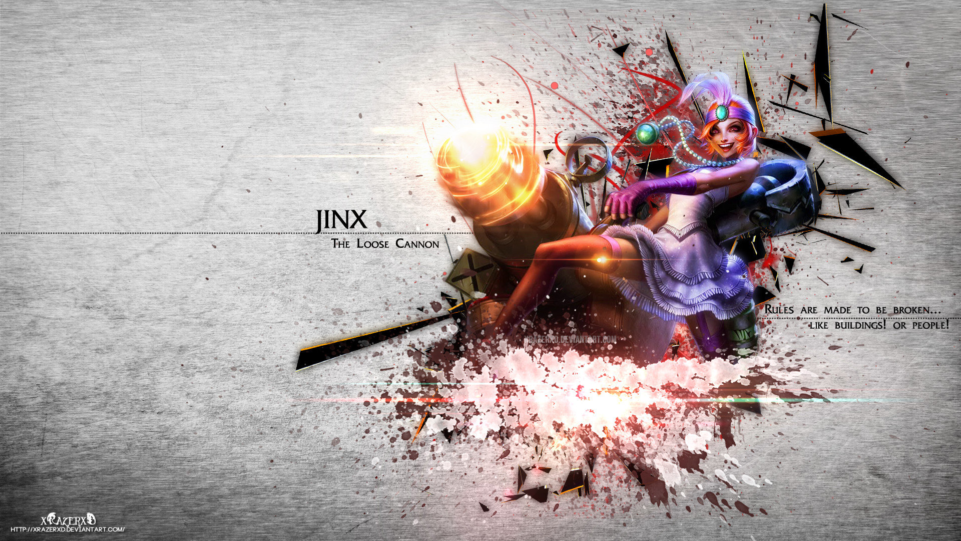High resolution Jinx (League Of Legends) full hd 1920x1080 background ID:171913 for PC