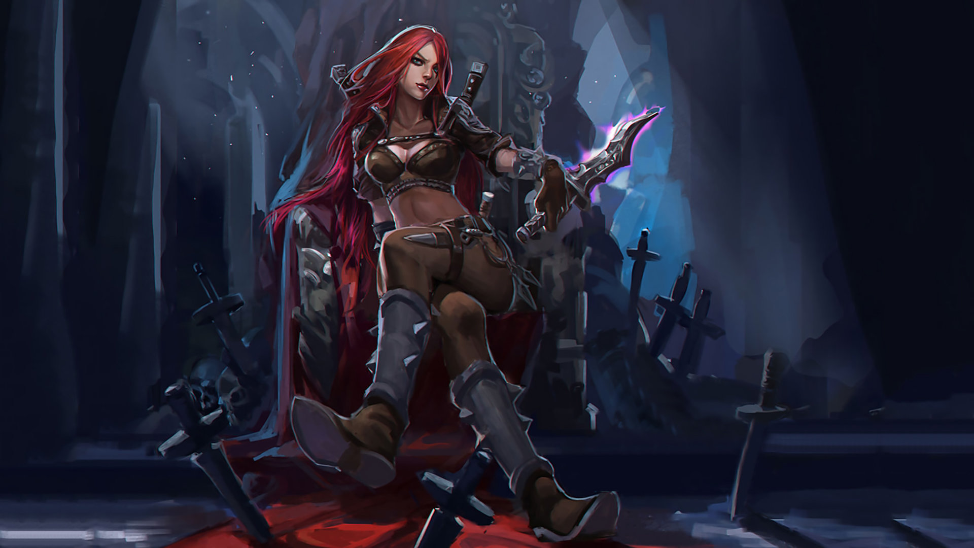 Download hd 1920x1080 Katarina (League Of Legends) PC background ID:171789 for free