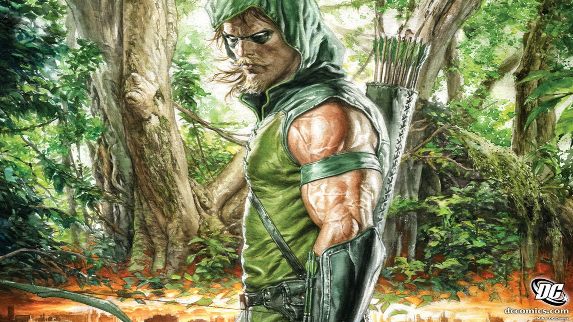 Free download Green Arrow background ID:357984 hd 1920x1080 for PC