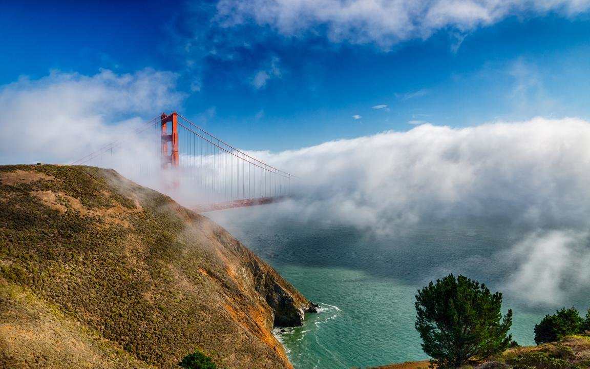 Free download Golden Gate background ID:494625 hd 1152x720 for computer