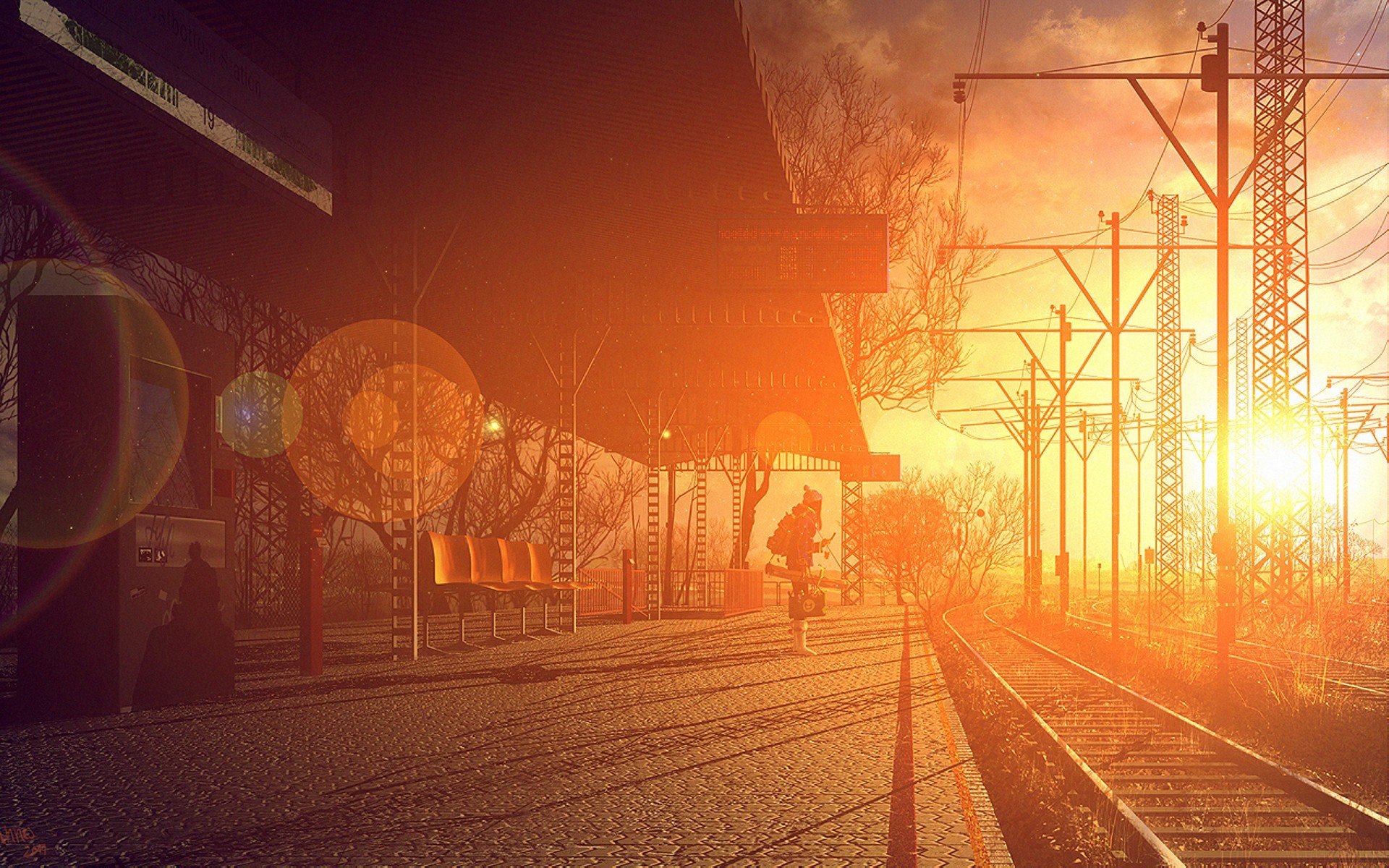 Download hd 1920x1200 Train Station desktop background ID:483614 for free