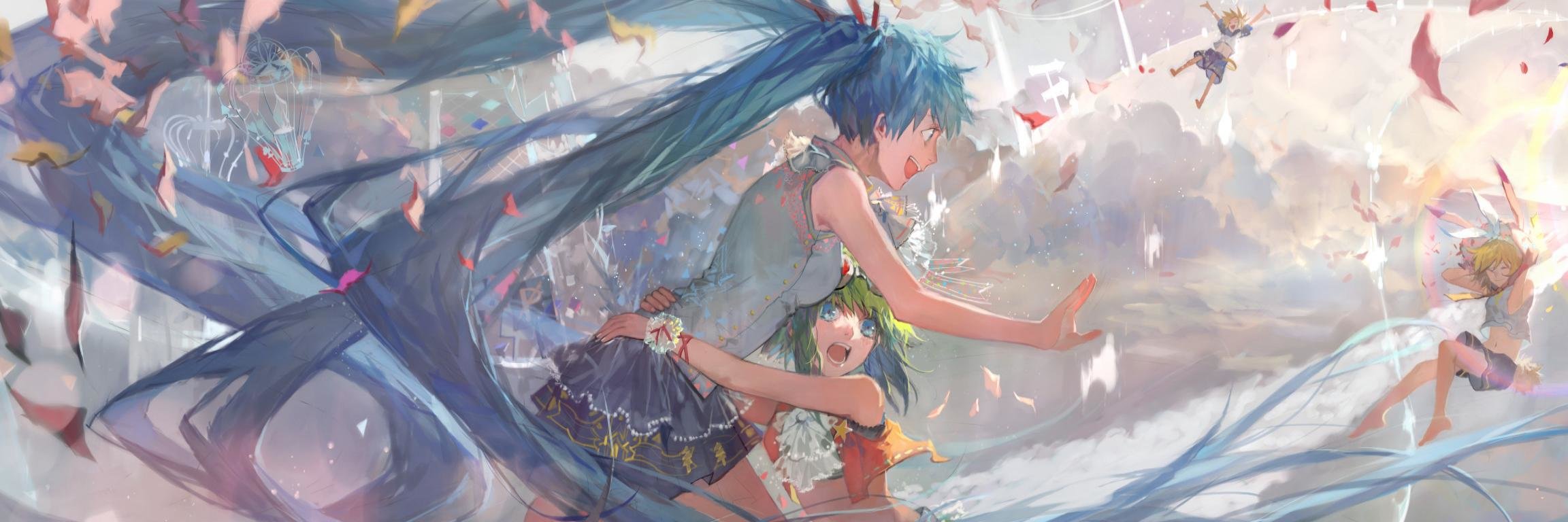 Awesome Vocaloid free wallpaper ID:2501 for dual screen 2304x768 PC