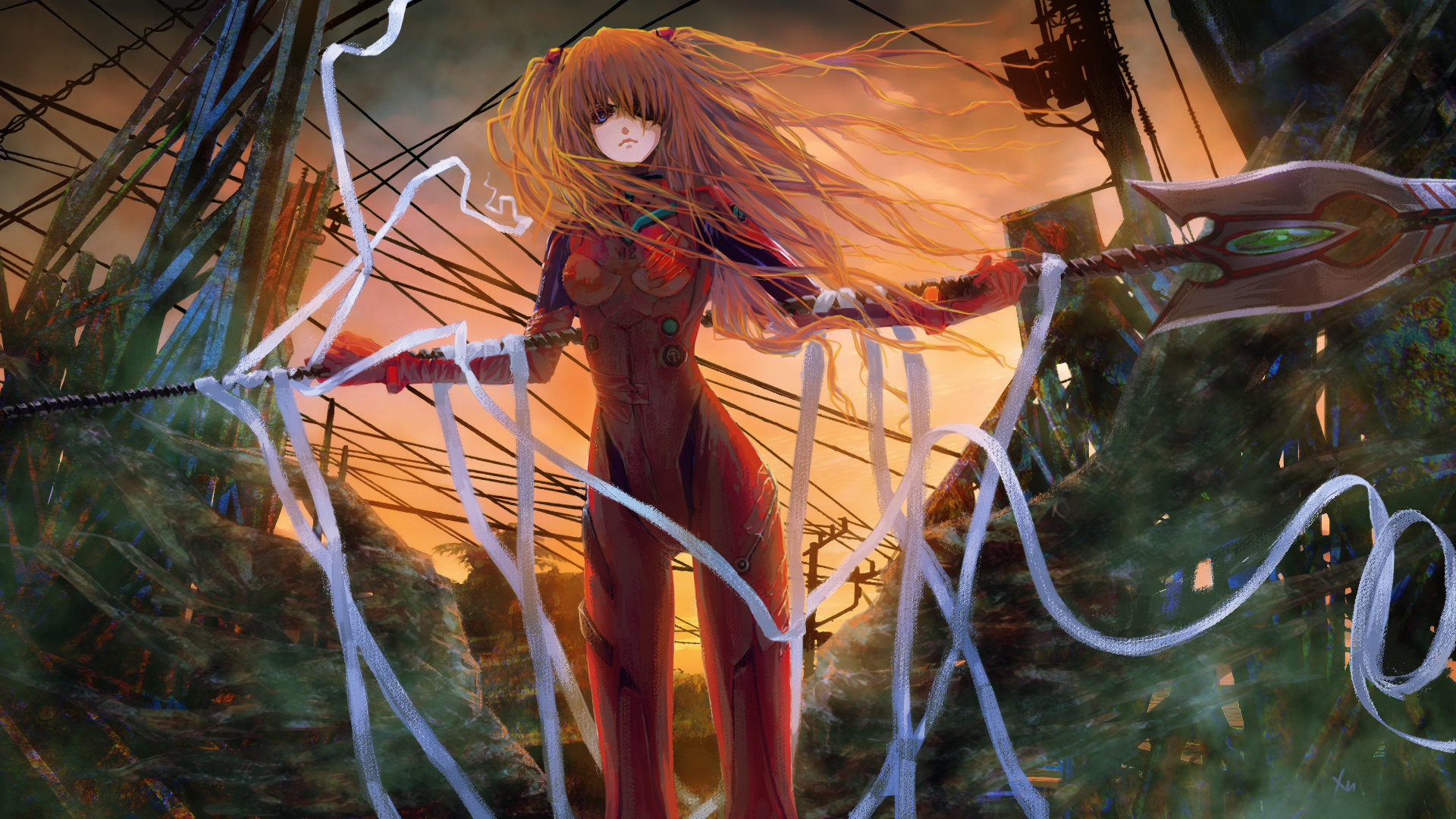 High resolution Asuka Langley Sohryu 1080p background ID:215195 for PC