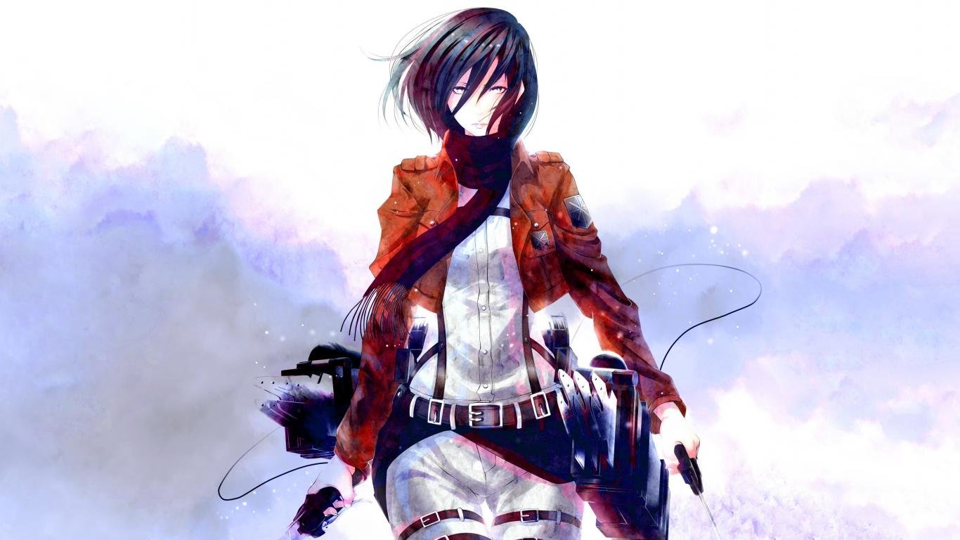 Free download Mikasa Ackerman background ID:206012 1366x768 laptop for computer