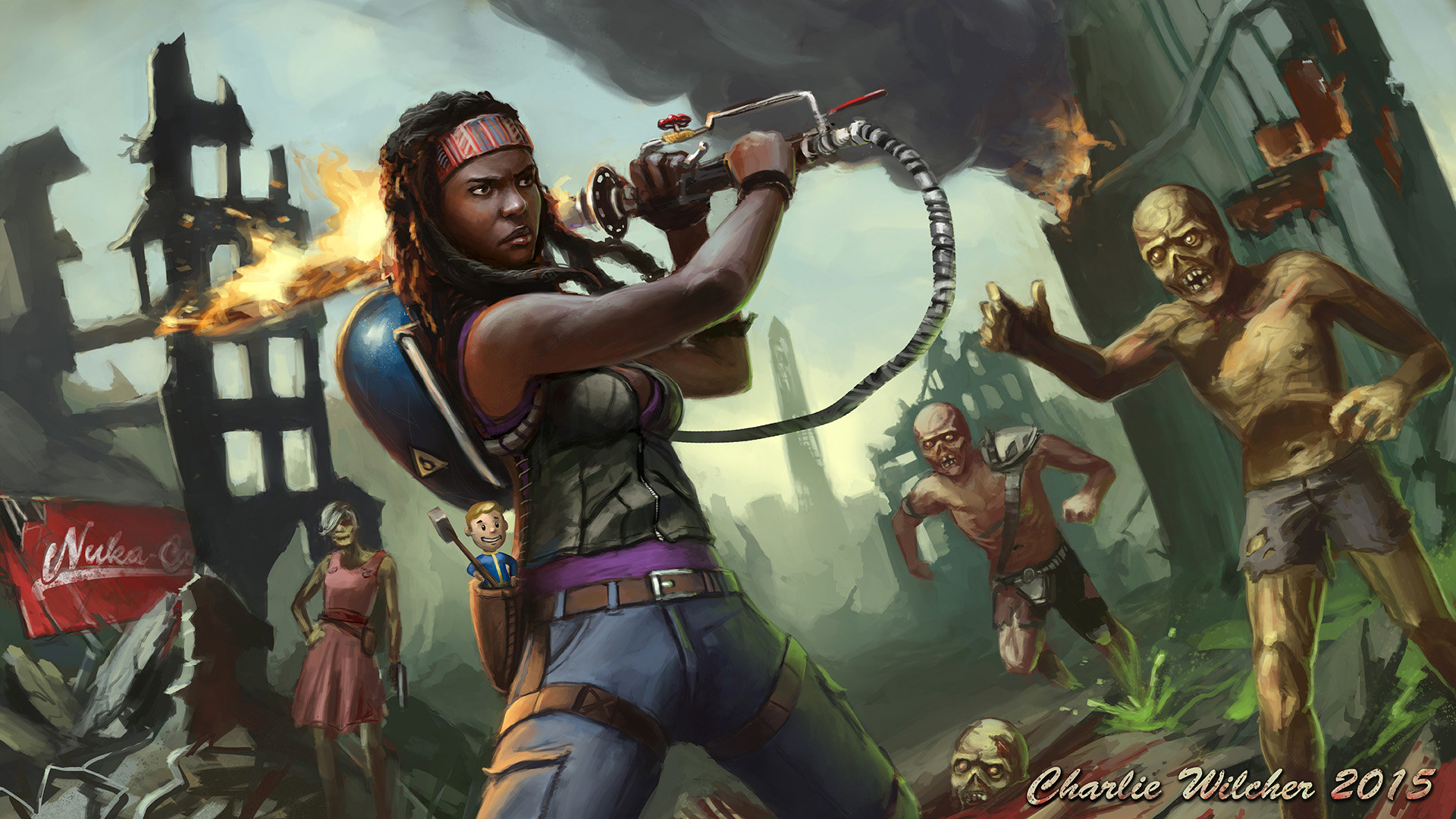 High resolution Michonne (The Walking Dead) full hd 1920x1080 background ID:190812 for PC