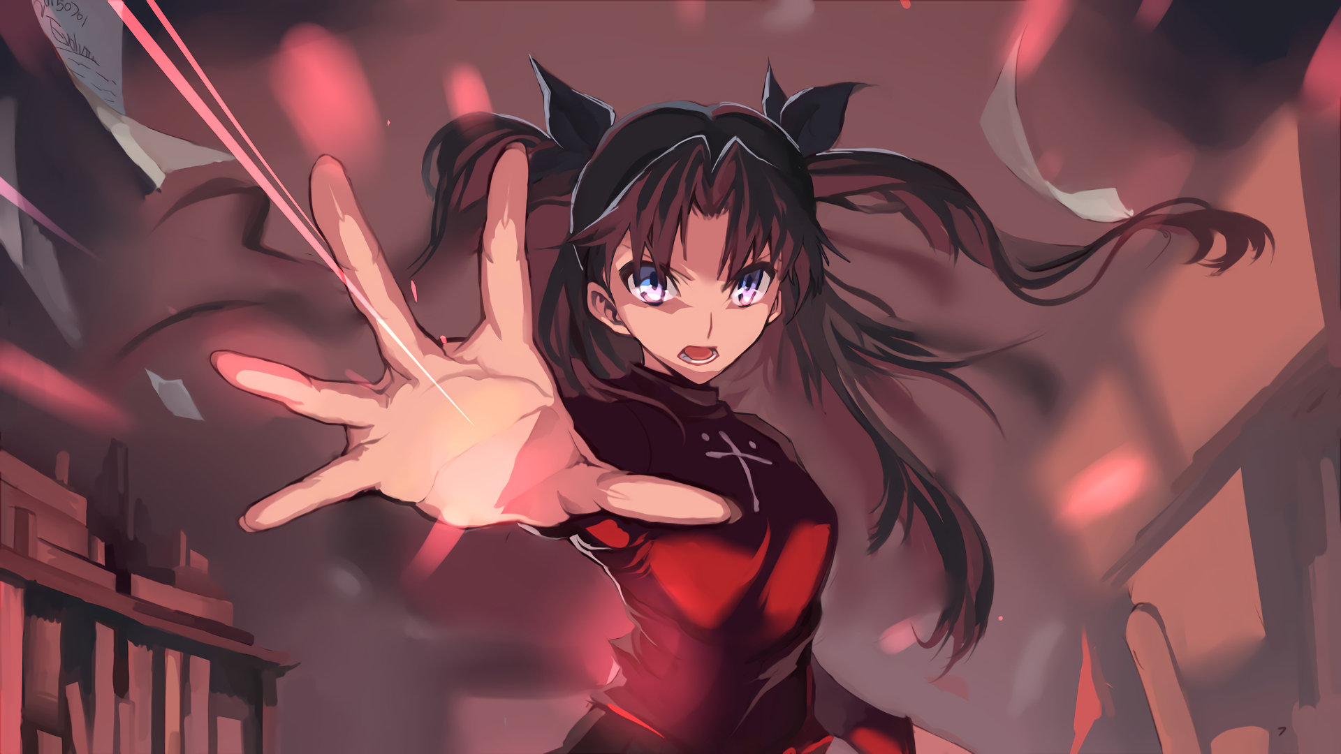 Download 1080p Rin Tohsaka PC background ID:468843 for free