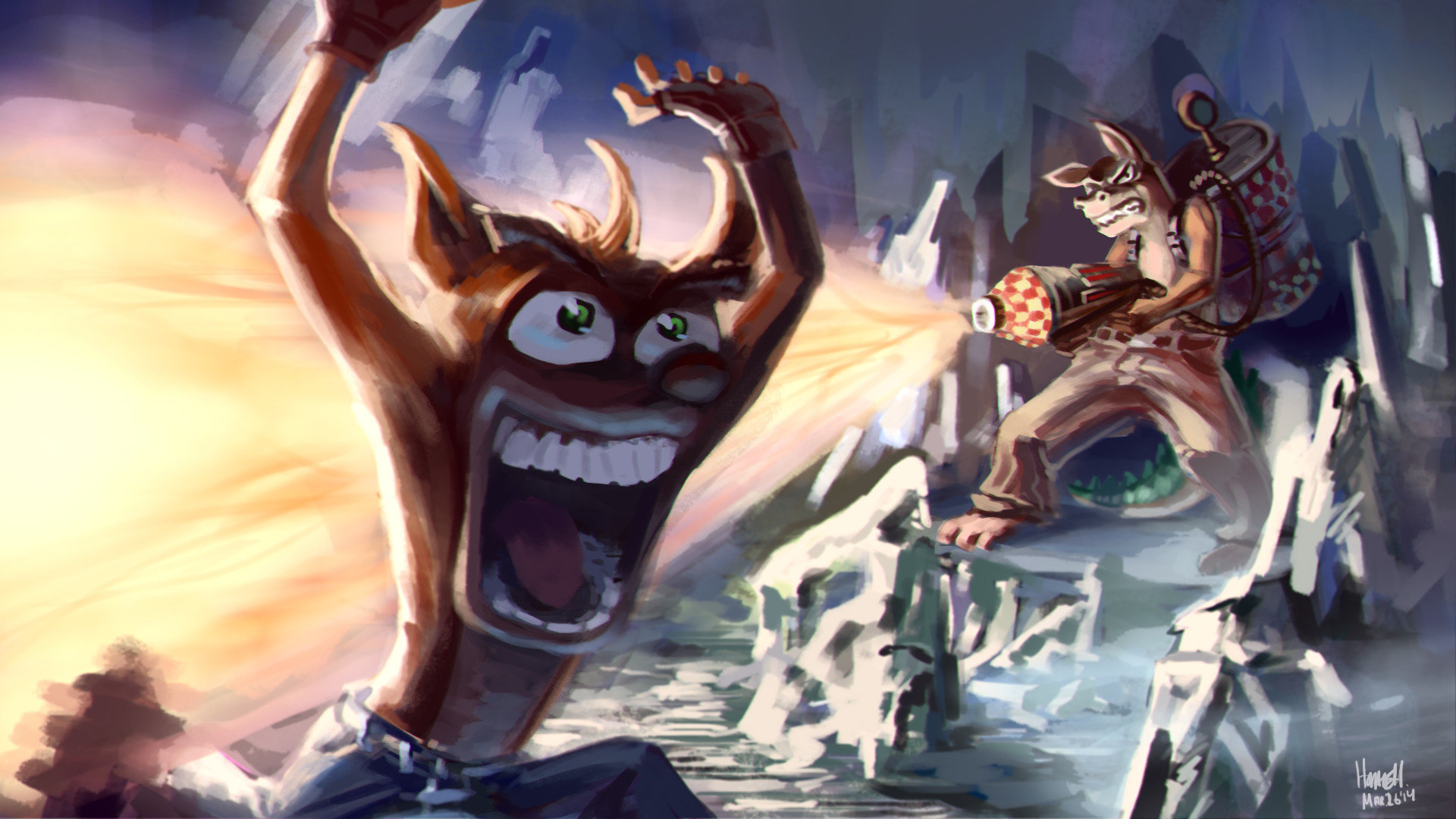 Featured image of post Wallpaper Crash Bandicoot Background / Video game, crash bandicoot n.
