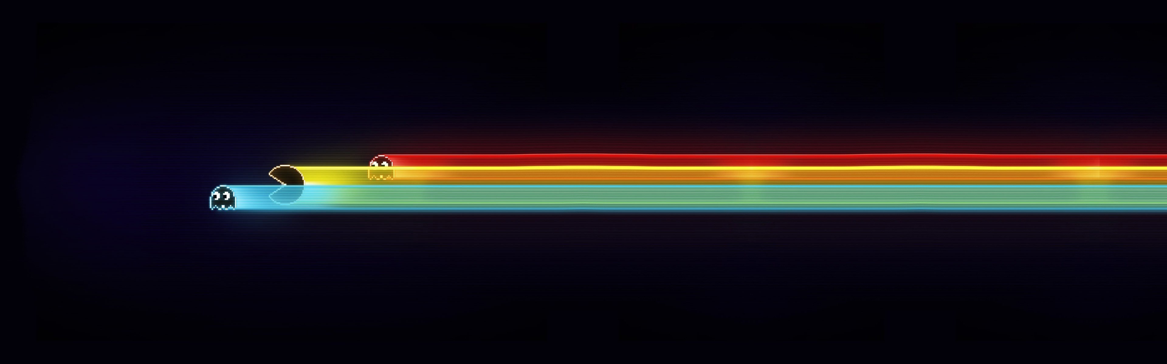 High resolution Pac-Man dual monitor 3840x1200 background ID:231934 for computer