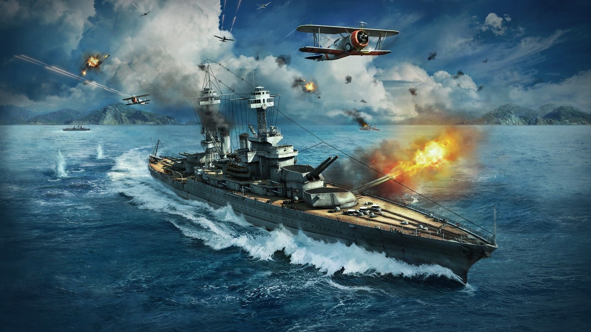 Download hd 1080p World Of Warships PC background ID:69357 for free