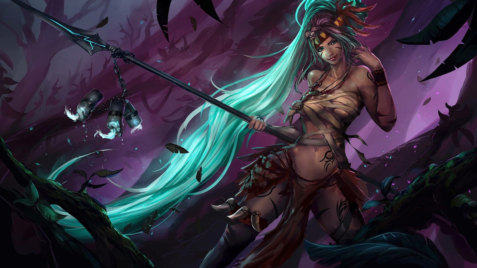 Download full hd 1080p Nidalee (League Of Legends) PC background ID:172041 for free