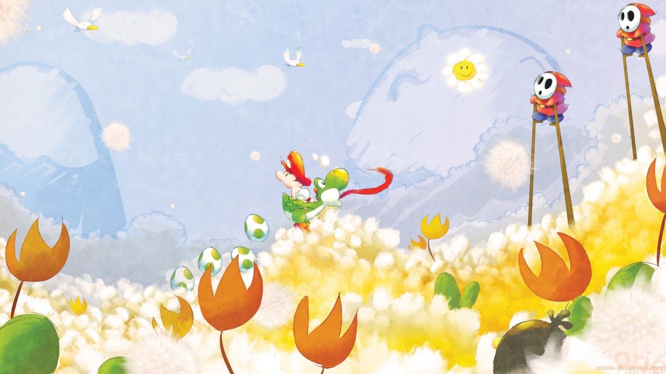 Awesome Super Mario World 2: Yoshi's Island free wallpaper ID:321668 for hd 1366x768 desktop