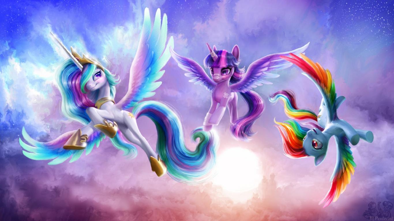 Download 1366x768 laptop My Little Pony (MLP) computer wallpaper ID:154129 for free