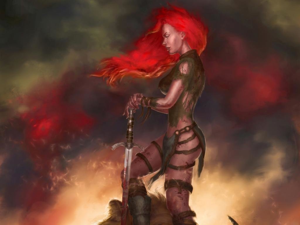 Awesome Red Sonja free wallpaper ID:449824 for hd 1024x768 computer