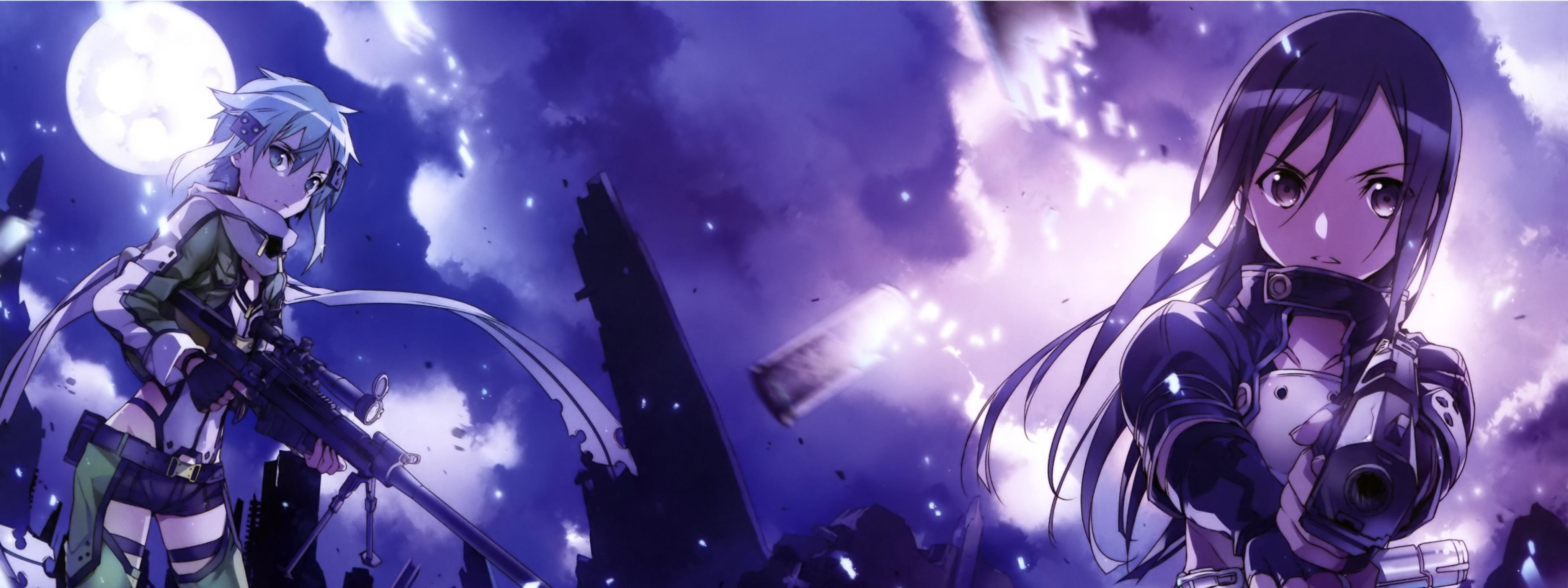 High resolution Sword Art Online 2 (II) dual screen 4096x1536 background ID:112866 for PC