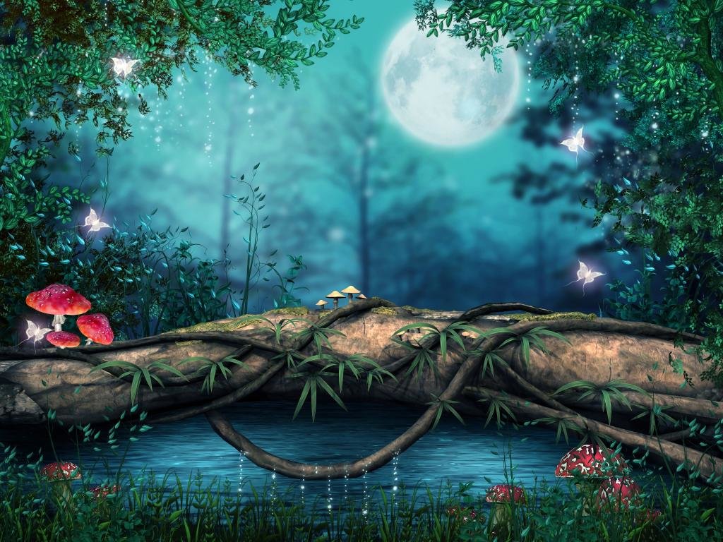 Free Fantasy forest high quality background ID:20356 for hd 1024x768 desktop