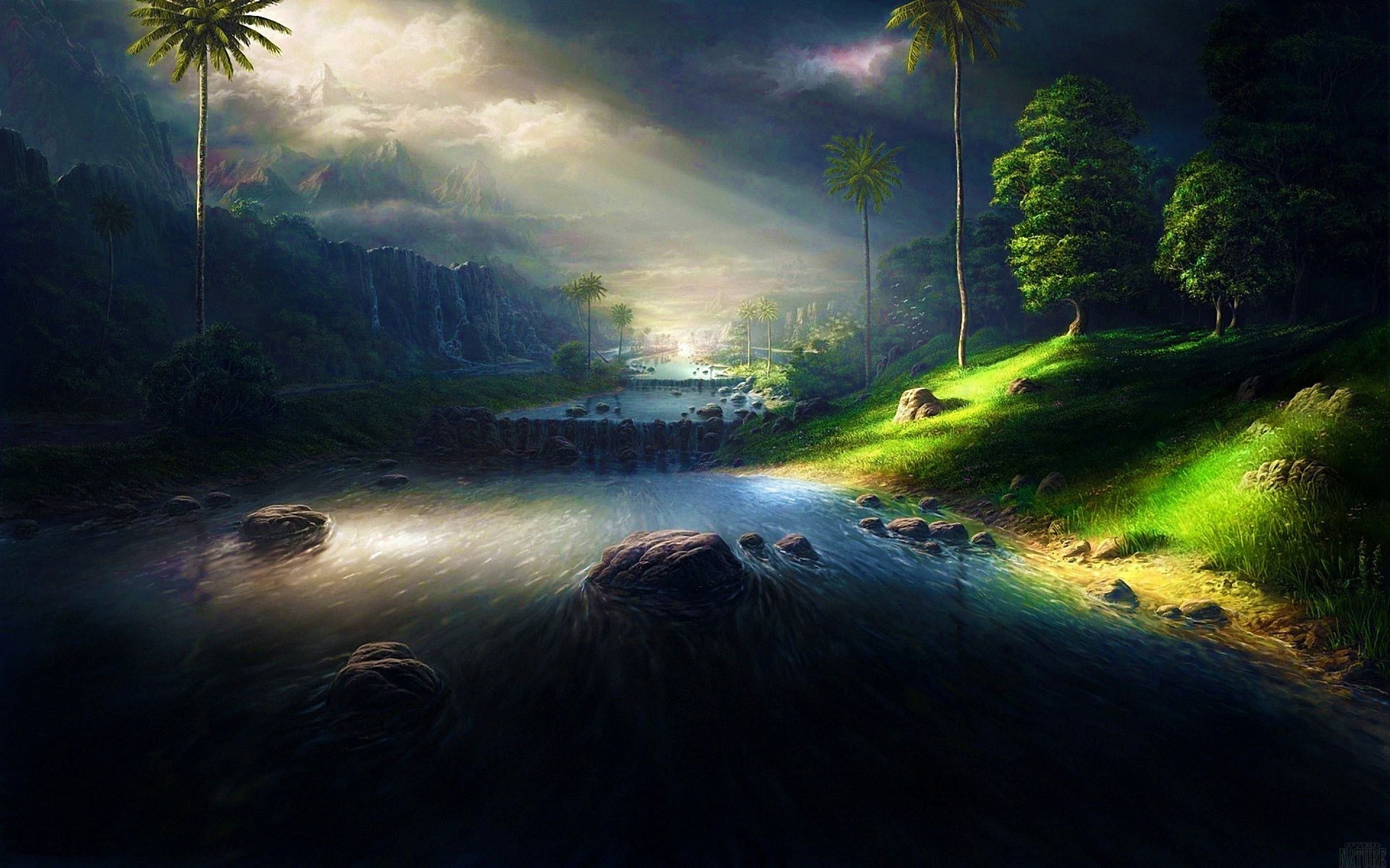 Free download Fantasy landscape wallpaper ID:143633 hd 2880x1800 for computer